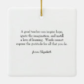 Moderne Waterverf regenboogleraar Hartelijk dank Keramisch Ornament (Achterkant)