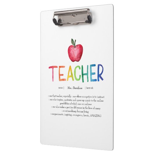 Moderne Waterverf regenboogleraar Hartelijk dank  Klembord (Links)