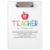 Moderne Waterverf regenboogleraar Hartelijk dank  Klembord (Voorkant)