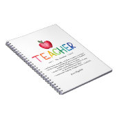 Moderne Waterverf regenboogleraar Hartelijk dank Notitieboek (Rechterzijde)