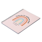 Moderne Waterverf regenboogleraar Hartelijk dank Notitieboek (Linkerzijde)