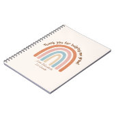Moderne Waterverf regenboogleraar Hartelijk dank Notitieboek (Linkerzijde)