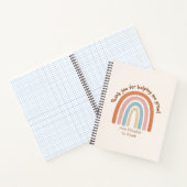 Moderne Waterverf regenboogleraar Hartelijk dank Notitieboek (Binnen)