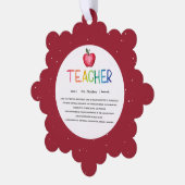 Moderne Waterverf regenboogleraar Hartelijk dank Ornament Kaart (Links)