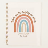 Moderne Waterverf regenboogleraar Hartelijk dank Planner (Voorkant)