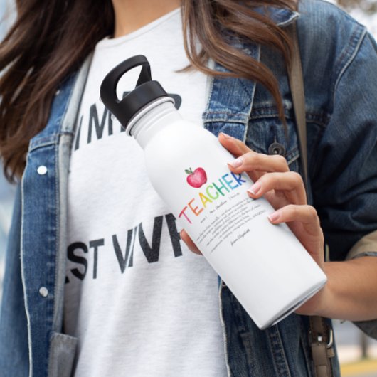 Moderne Waterverf regenboogleraar Hartelijk dank Waterfles