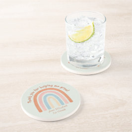 Moderne Waterverf regenboogleraar Hartelijk dank Zandsteen Onderzetter