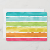 Moderne Waterverf regenboogstripes Pet Memorial Kaart (Achterkant)