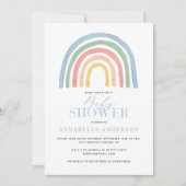 Moderne waterverf regenboogvormig baby shower (Voorkant)