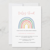 Moderne waterverf regenboogvormig baby shower (Voorkant)