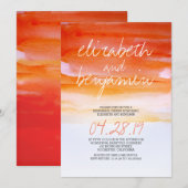 Moderne waterverf repetitie diner uitnodigingen (Voorkant / Achterkant)