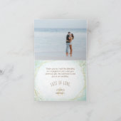 Moderne Waterverf Rings Twigs Blauwgroen geometris Bedankkaart (Binnen)