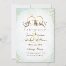 Moderne Waterverf Rings Twigs Bloom Blauwgroen geo