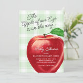 Moderne Waterverf rode appel van ons oogBaby showe Kaart (Staand voorkant)