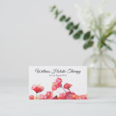 *~* Moderne Waterverf rode papaverbloem Visitekaartje (Staand voorkant)