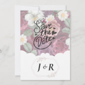 Moderne Waterverf Rood door Bourgogne bloemthema Kaart (Achterkant)