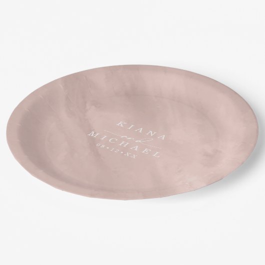 Moderne Waterverf Roos Gold ID816 Papieren Bordje (Gekanteld)