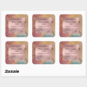 Moderne Waterverf Roos Gold Luxury Kandle Label (Vel)