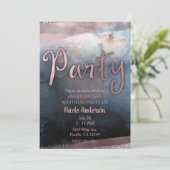 Moderne Waterverf Roos Goud & Blauw Verjaardagsfee Kaart (Staand voorkant)