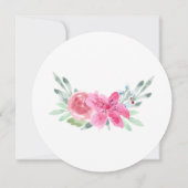 Moderne Waterverf Roos Roze Azalea Kaart (Achterkant)