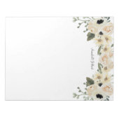 Moderne Waterverf Roos Tuin Bloemengroen Notitieblok (Voorkant)