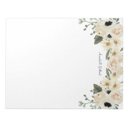 Moderne Waterverf Roos Tuin Bloemengroen Notitieblok