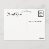 Moderne Waterverf Roze | Bedankt Briefkaart (Achterkant)