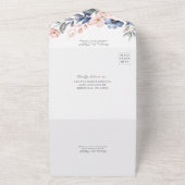 Moderne Waterverf Roze Blauw Baby shower All In One Uitnodiging (Buitenkant)