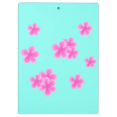 Moderne waterverf roze bloemen botanisch klembord (Achterkant)