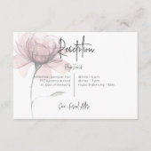 Moderne Waterverf Roze Bloemen Receptie Bruiloft Informatiekaartje (Voorkant)