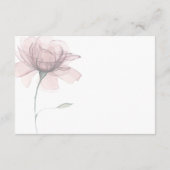Moderne Waterverf Roze Bloemen Receptie Bruiloft Informatiekaartje (Achterkant)