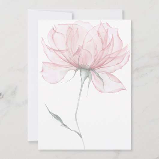 Moderne Waterverf Roze Bloemen Vrijgezellenfeest Kaart (Achterkant)