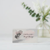 Moderne Waterverf Roze Bloom Bloemen Visitekaartje (Staand voorkant)