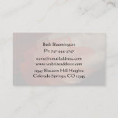 Moderne Waterverf Roze Bloom Bloemen Visitekaartje (Achterkant)