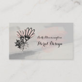 Moderne Waterverf Roze Bloom Bloemen Visitekaartje (Voorkant)