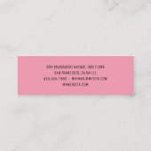 Moderne Waterverf Roze Donuts Professional Mini Visitekaartje (Achterkant)