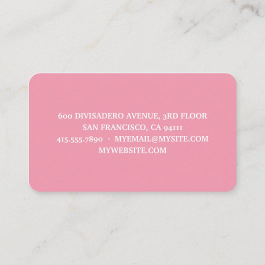 Moderne Waterverf Roze Donuts Professional Visitekaartje (Achterkant)