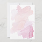 Moderne Waterverf Roze Eucalyptus Greenery Wedding Kaart (Achterkant)