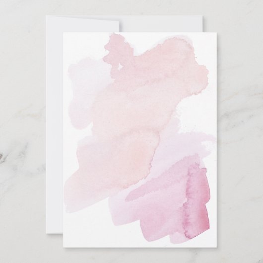 Moderne Waterverf Roze Eucalyptus Greenery Wedding Kaart (Achterkant)