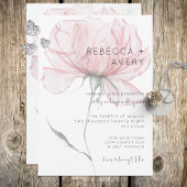 Moderne Waterverf roze finale uitnodiging voor bru