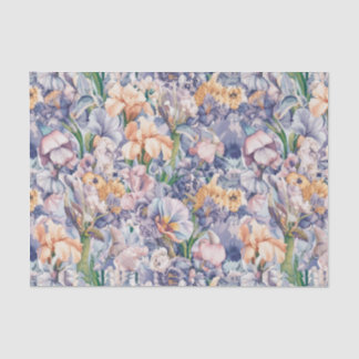 Moderne waterverf roze gele bloemen5 tissuepapier