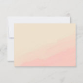 Moderne Waterverf Roze Gele Douanebat Mitzvah Bedankkaart (Achterkant)