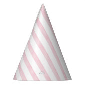 Moderne waterverf roze gestreept feesthoedjes (Links)