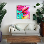 Moderne Waterverf Roze Groene Kunst Canvas Canvas Fototegel<br><div class="desc">Modern Swirl Abstract Roze Groene Waterverf Art Canvas Foto Tegels maakt een geweldige aanvulling op uw interieur. Maakt ook een leuk cadeautje.</div>