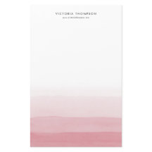 Moderne Waterverf Roze Ombre gepersonaliseerd