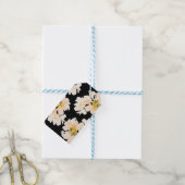 Moderne Waterverf roze pony floral Cadeaulabel (Met Touw)