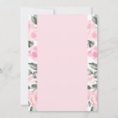 Moderne Waterverf roze rozen zoete 16 Kaart (Achterkant)