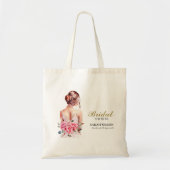 Moderne Waterverf Roze Trouwjurk Vrijgezellenfeest Tote Bag (Voorkant)