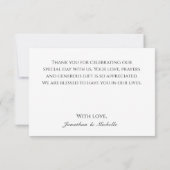 Moderne Waterverf - roze tulpen Bedankkaart (Achterkant)