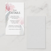 Moderne Waterverf - roze tulpen Informatiekaartje (Voorkant / Achterkant)